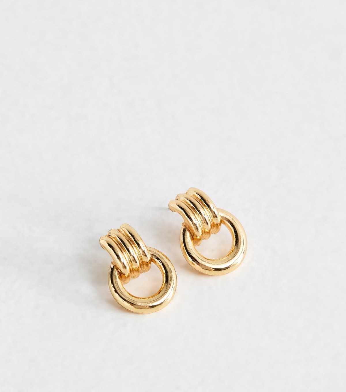New Look Gold Tone Door Knocker Drop Earrings New Look