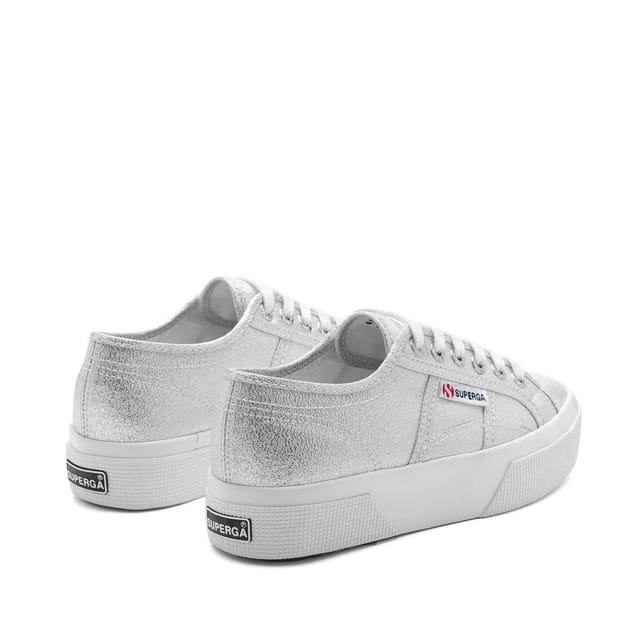 Superga Superga Women's 2740 Lame Platform Trainers in Silver - 2