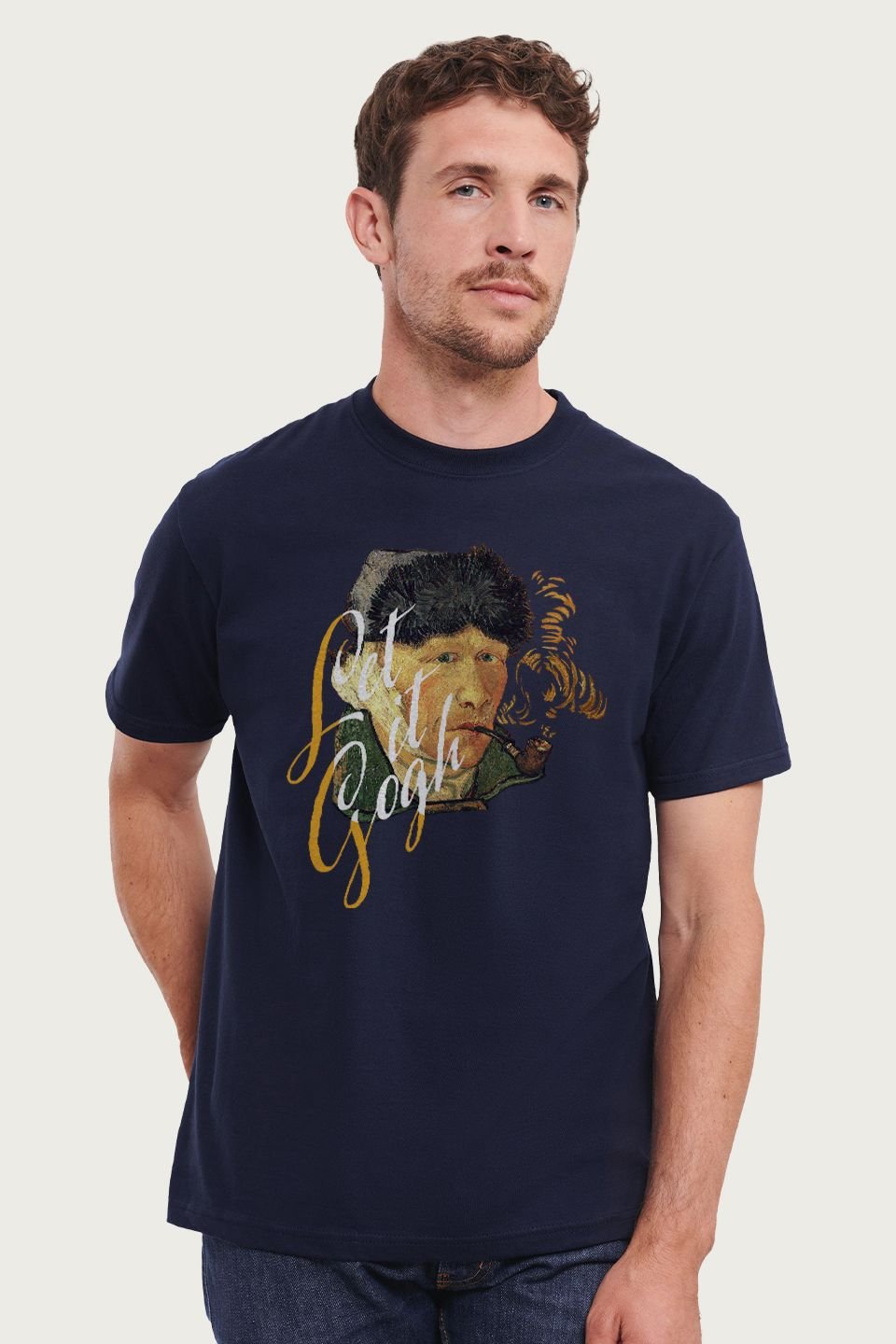 Coto7 Coto7 Men's Let It Gogh Classic Paintings T-Shirt in Navy - 1