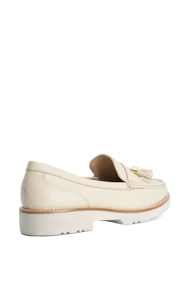Dune London Dune London Women's Wide Fit 'Gwen' Leather Loafers in Natural - 3
