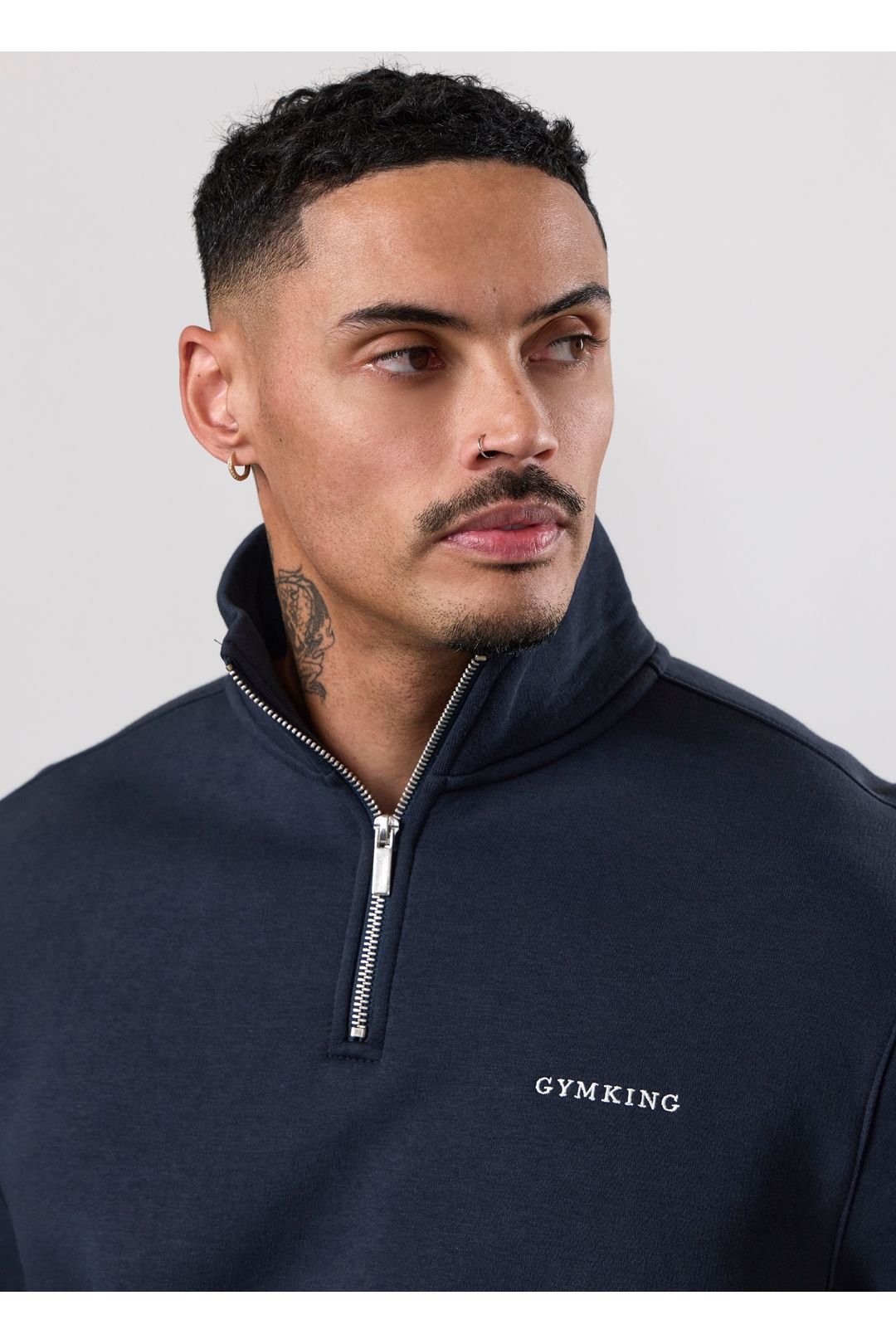 Gym King GYM KING Men's Fundamental Linear 1/4 Zip Navy - 3