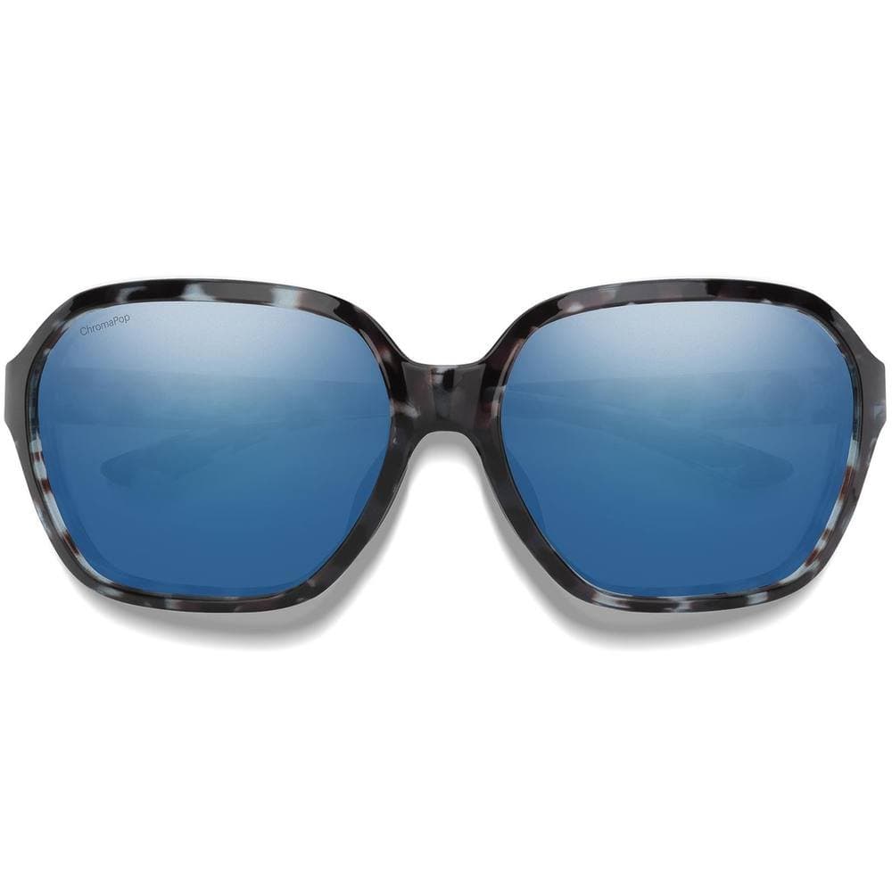 Smith Smith Women's Rectangle Sky Tortoise ChromaPop Polarized Blue Mirror Whitney