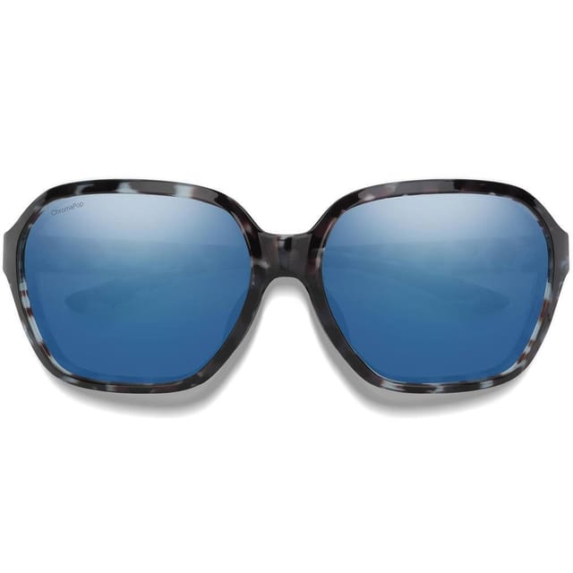 Smith Smith Women's Rectangle Sky Tortoise ChromaPop Polarized Blue Mirror Whitney - 2