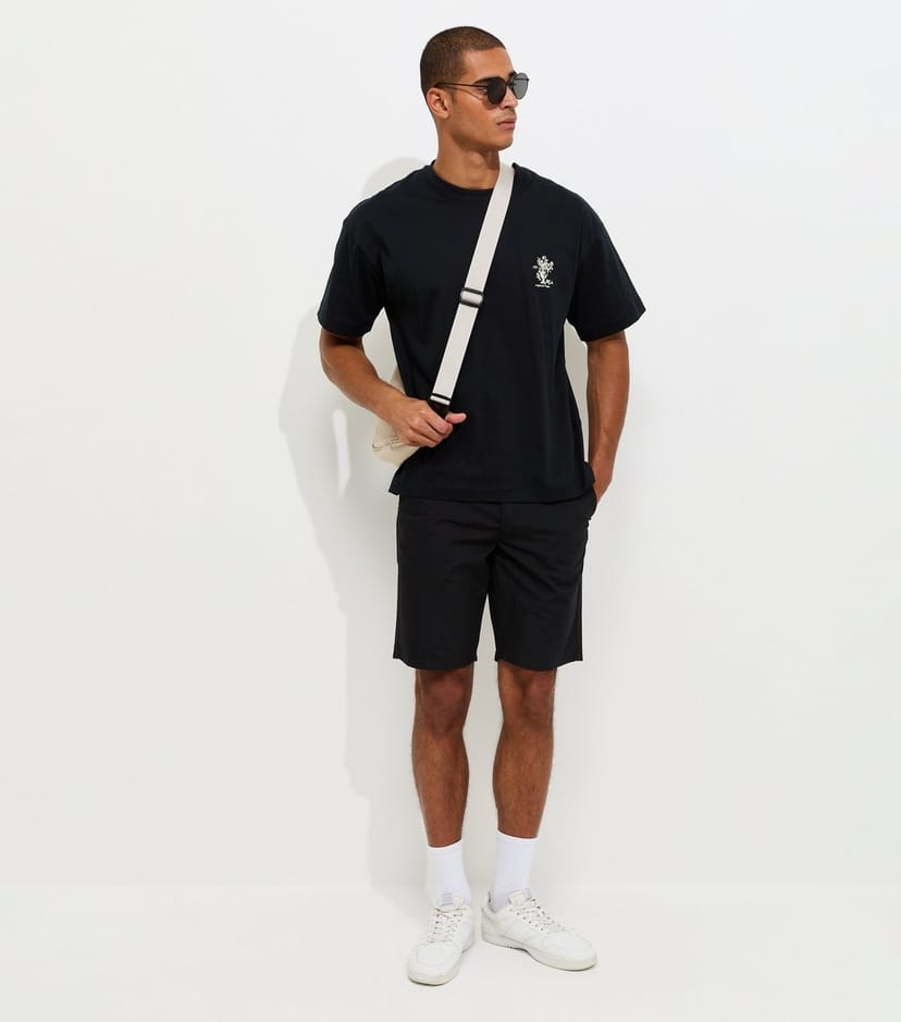 Only and Sons Men's Black Chino Shorts Only and Sons New Look - 1