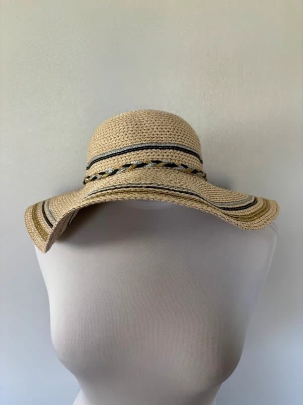 BIBA New BiBA straw hat floppy wide brim 70s retro style