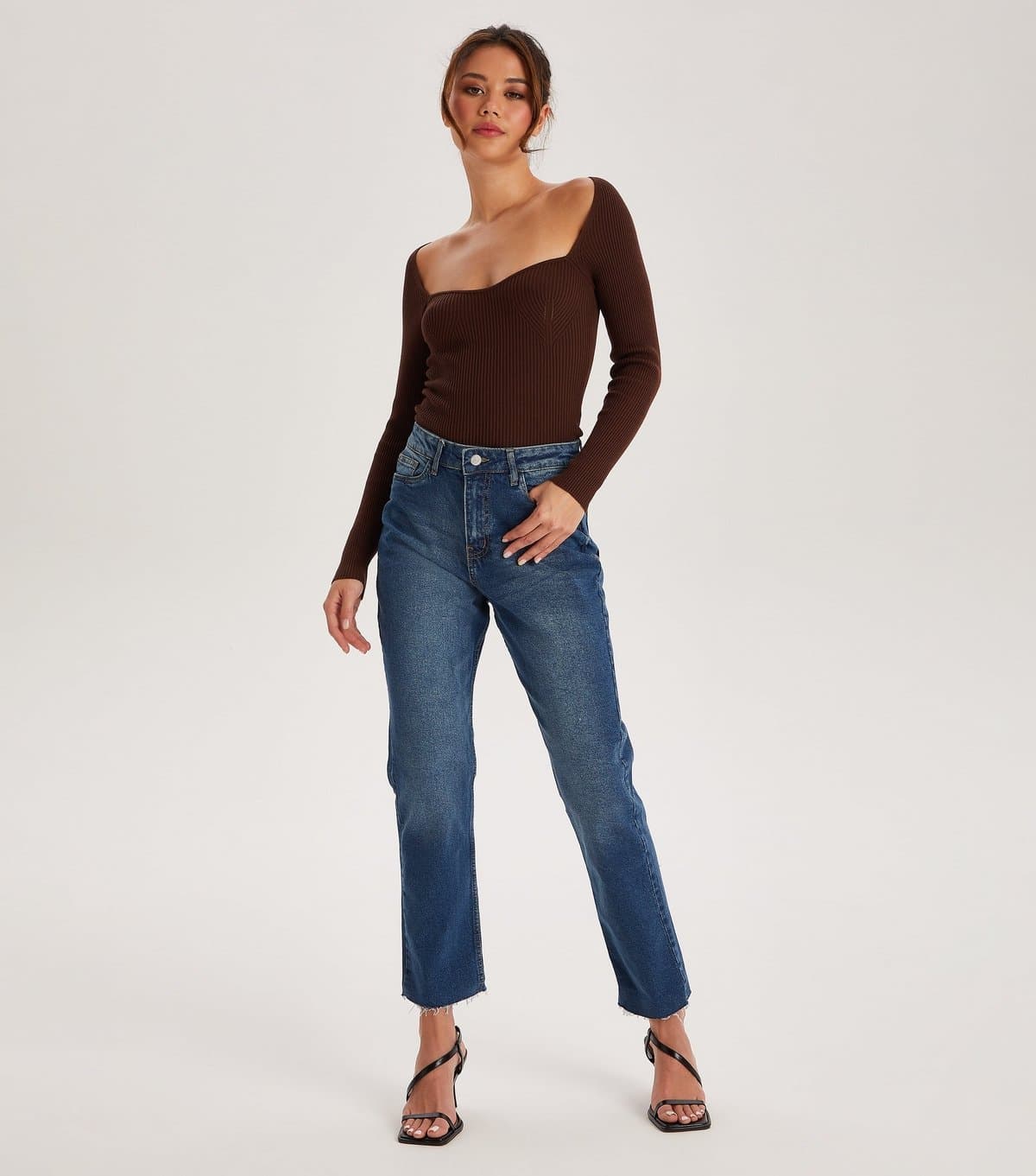 Urban Bliss Women's Blue Straight Leg Jeans Urban Bliss New Look