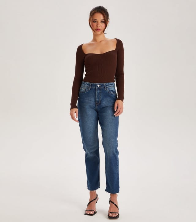 Urban Bliss Women's Blue Straight Leg Jeans Urban Bliss New Look - 2