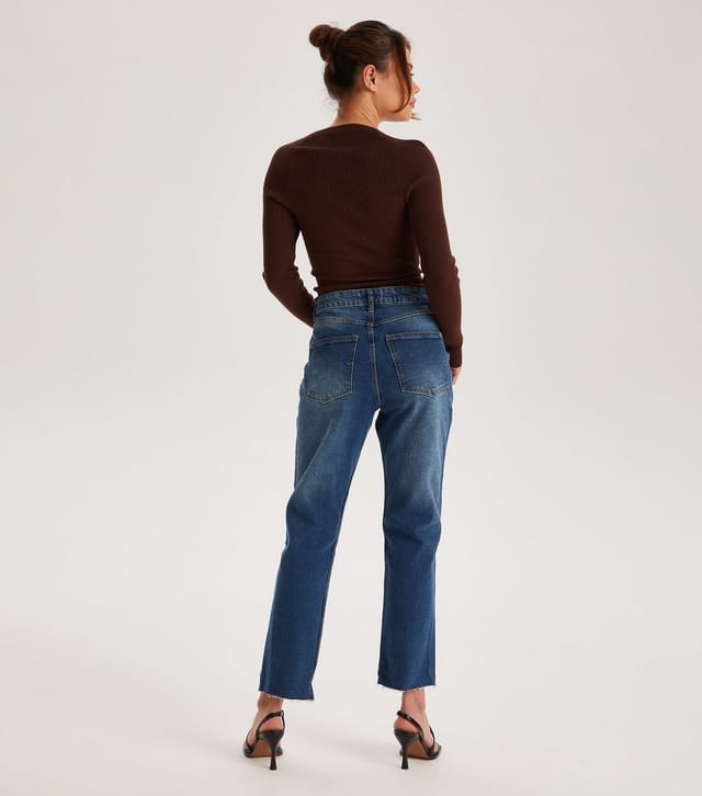 Urban Bliss Women's Blue Straight Leg Jeans Urban Bliss New Look - 3