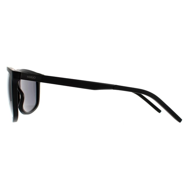 HUGO HUGO Men's Rectangle Matte Black Grey Sunglasses - 3