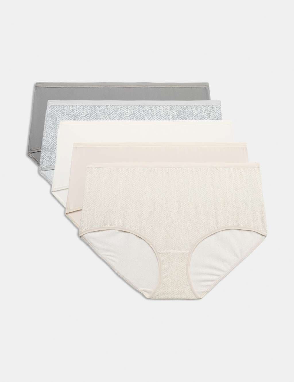 Marks & Spencer M&S 5pk Microfibre High Rise Shorts Grey Mix
