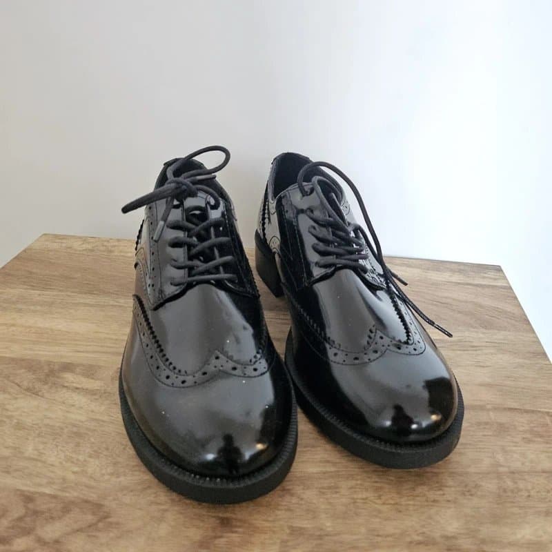 ASOS ASOS Design Black Patent Brogues – Lace‑Up Shoes