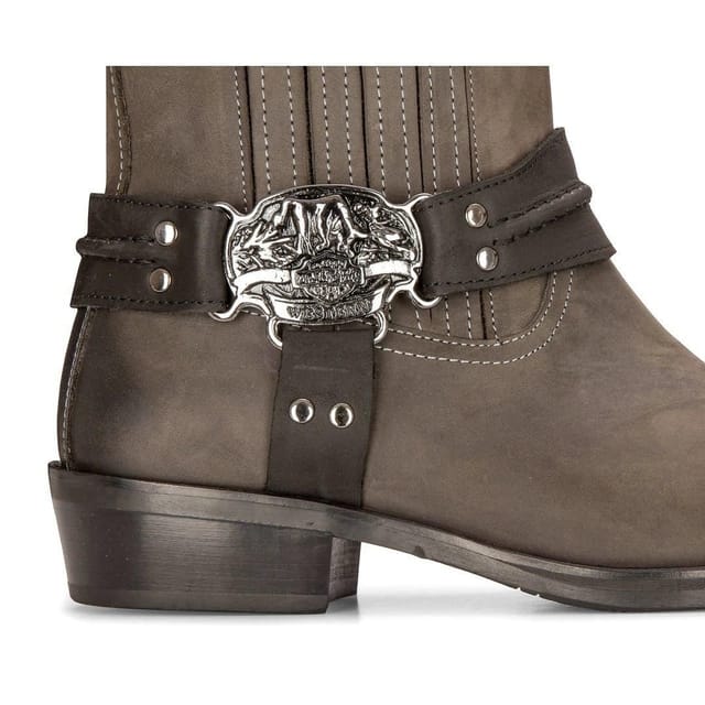 Etor Etor Men's Cowboy Real Leather Boots With Square Toe in Black - 3