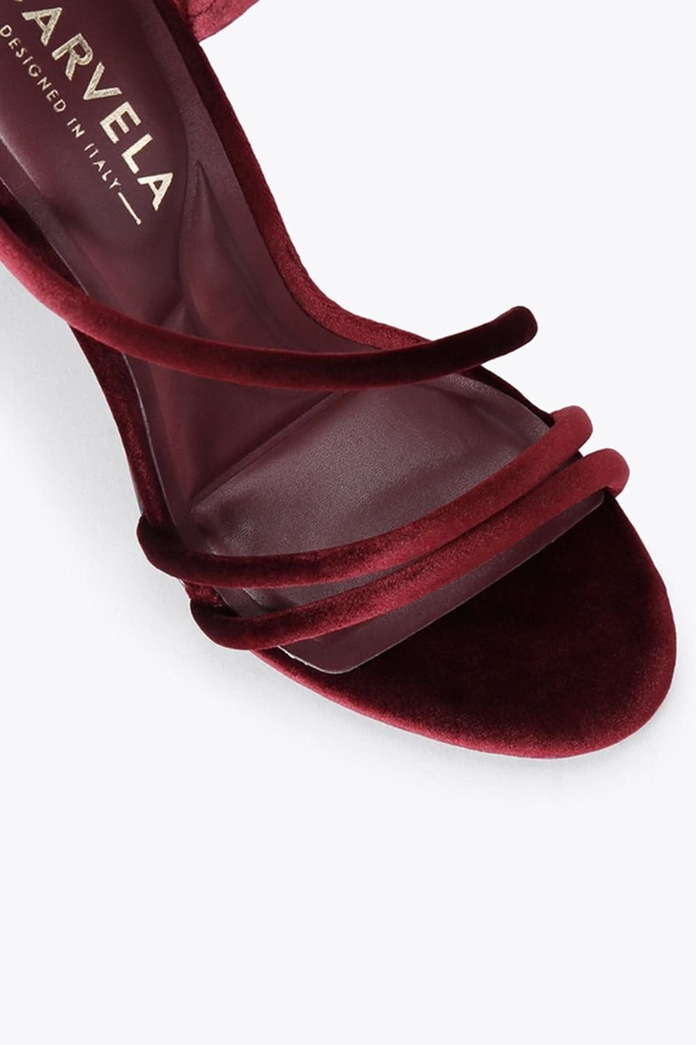 Carvela Carvela Women's 'Spiral 105' Velvet Heels in Dark Red - 4