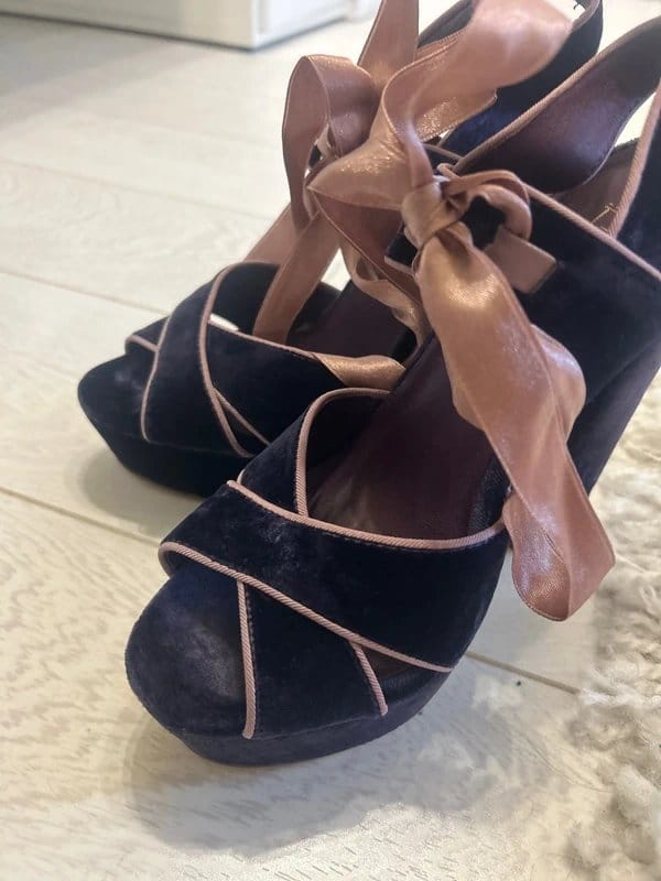 Topshop Topshop velvet heels - 1