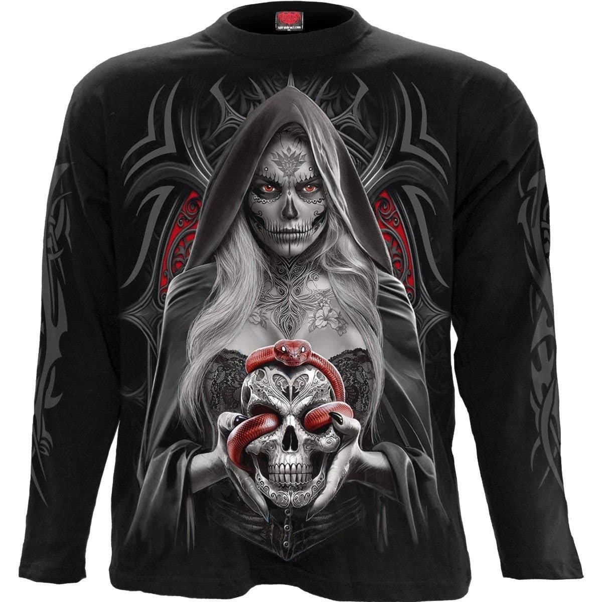 Spiral Spiral Men's HIGH PRIESTESS - Longsleeve T-Shirt Black