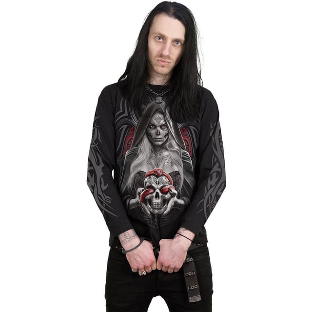 Spiral Spiral Men's HIGH PRIESTESS - Longsleeve T-Shirt Black - 3