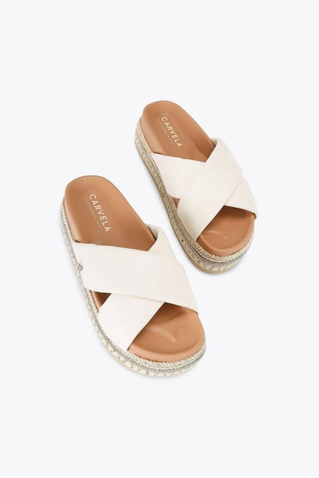 Carvela Carvela Women's 'Fascino Flatform' Flats in Cream - 2
