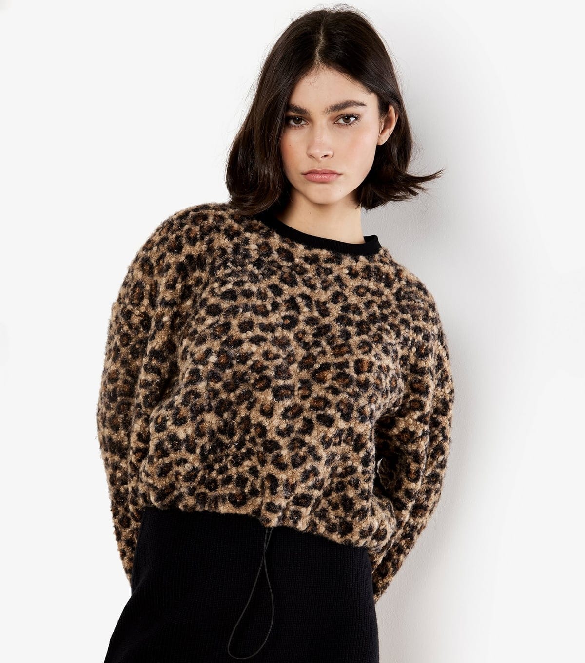 Apricot Women's Brown Leopard Boucle Jumper Apricot New Look - 3