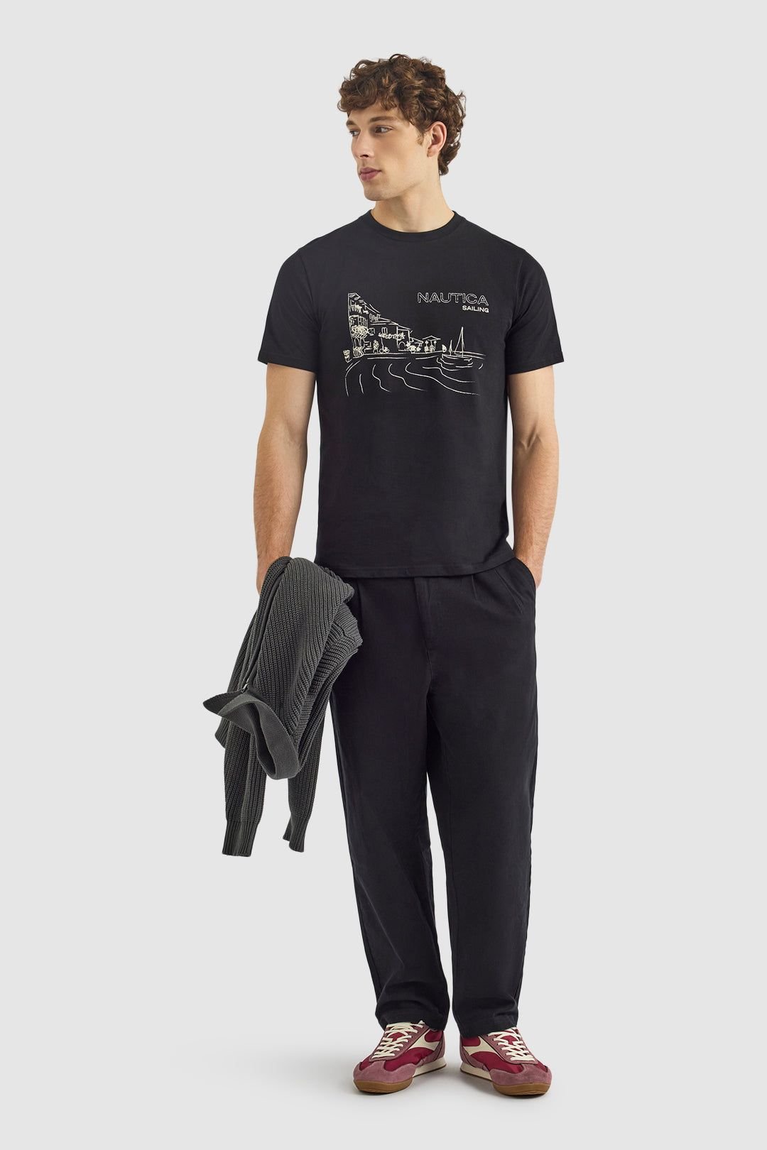 Nautica Nautica Men's Nalin SS T-Shirt in Black - 2