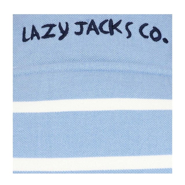 Lazy Jacks Lazy Jacks Women's Pique Button Neck Sweatshirt in Baby Blue - 3