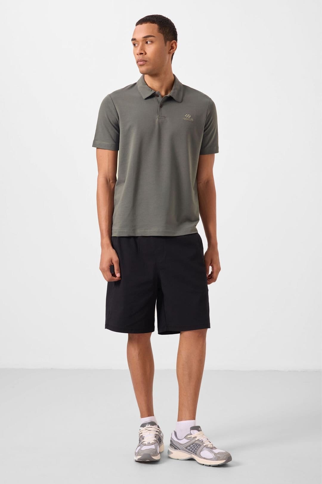 Tommy Life Tommy Life Men's Woven Chino Shorts in Black - 4