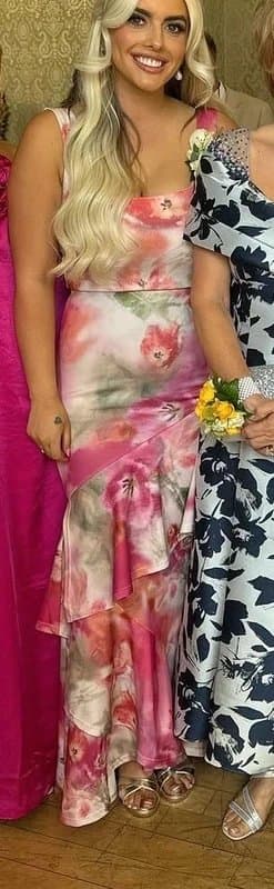 ASOS True violet floral maxi dress