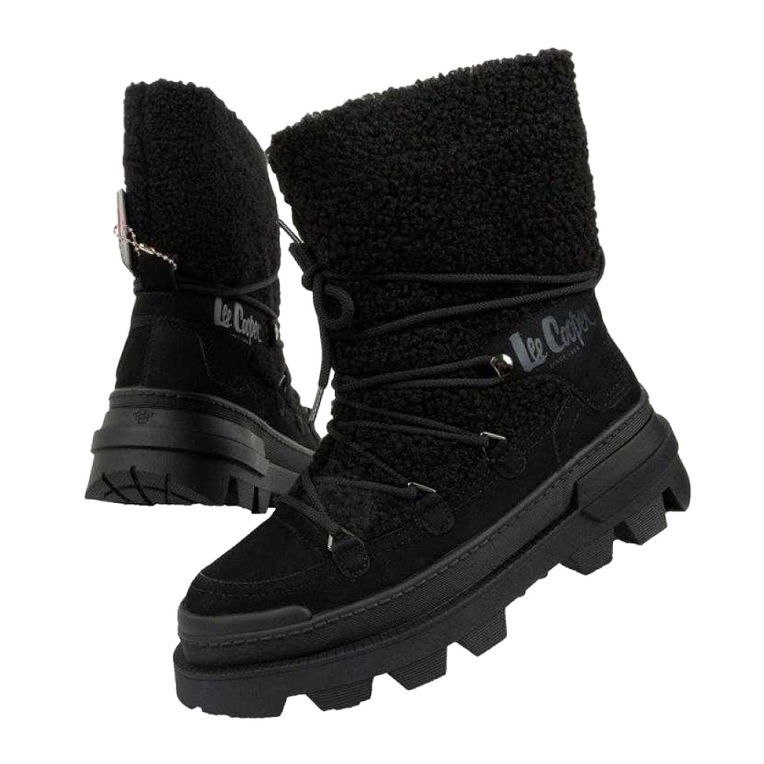 Lee Cooper Lee Cooper Women's logical Leather Snow Boots in Black - 4