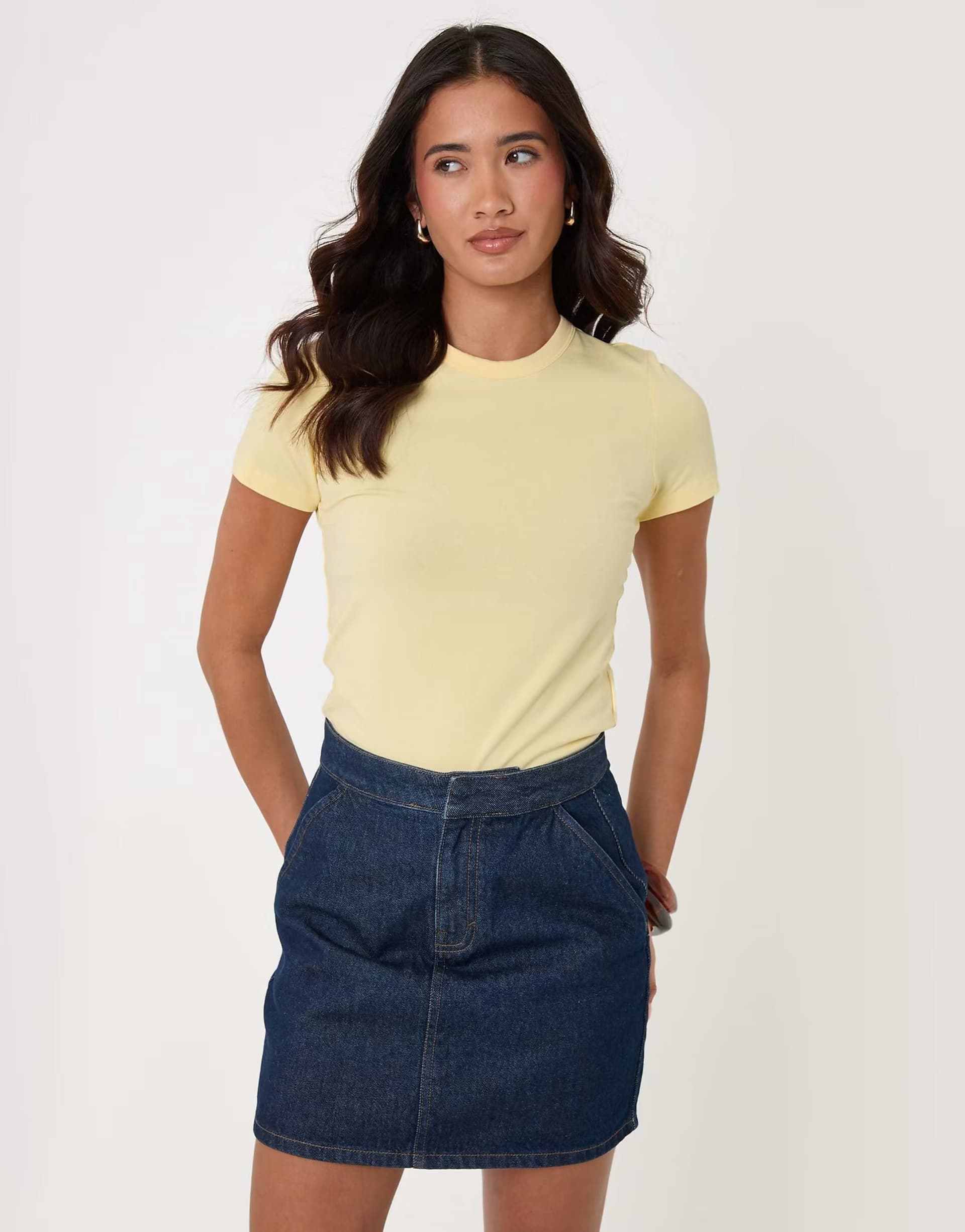 ASOS Threadbare Denim a-line mini skirt in indigo