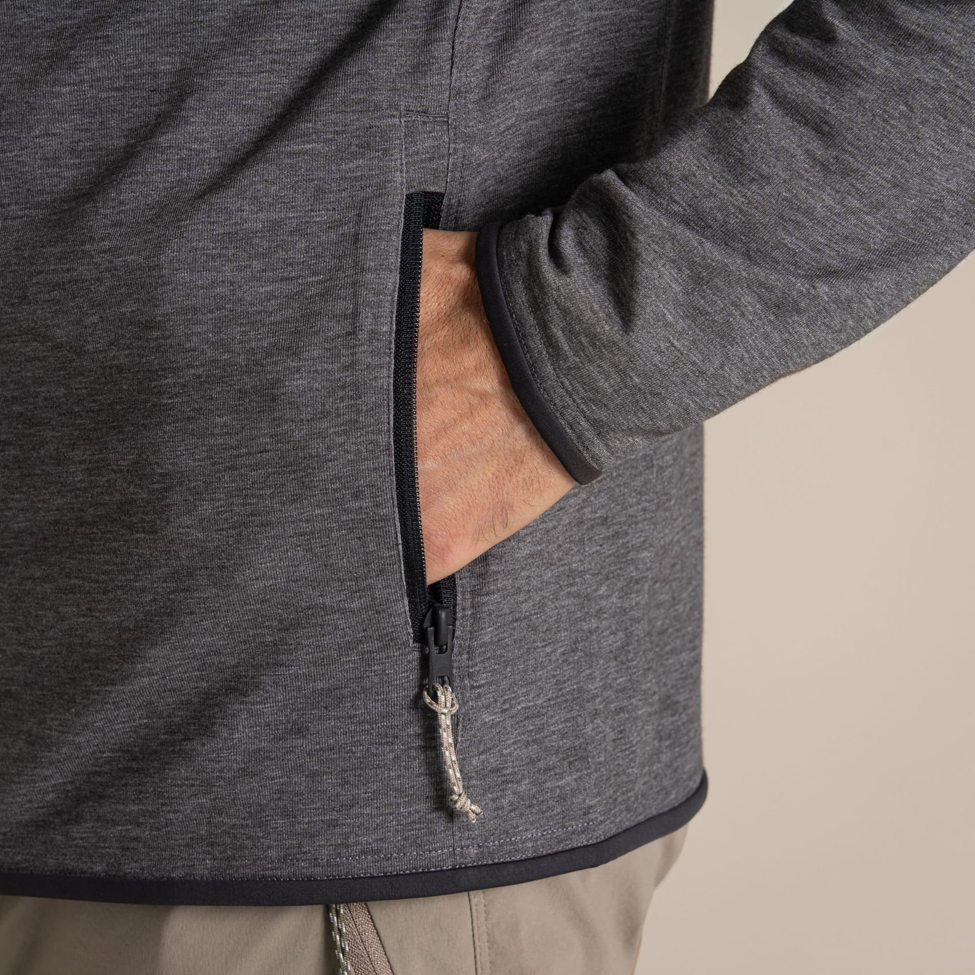 Craghoppers Craghoppers Men's NosiLife Deft Hooded Insect-Repellent Full-Zip Jacket in Grey - 4