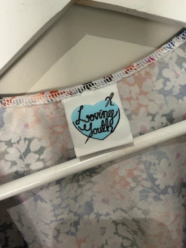 Loving Youth Loving Youth Floral Tie Front Crop Top Boho Festival Blouse Lightweight