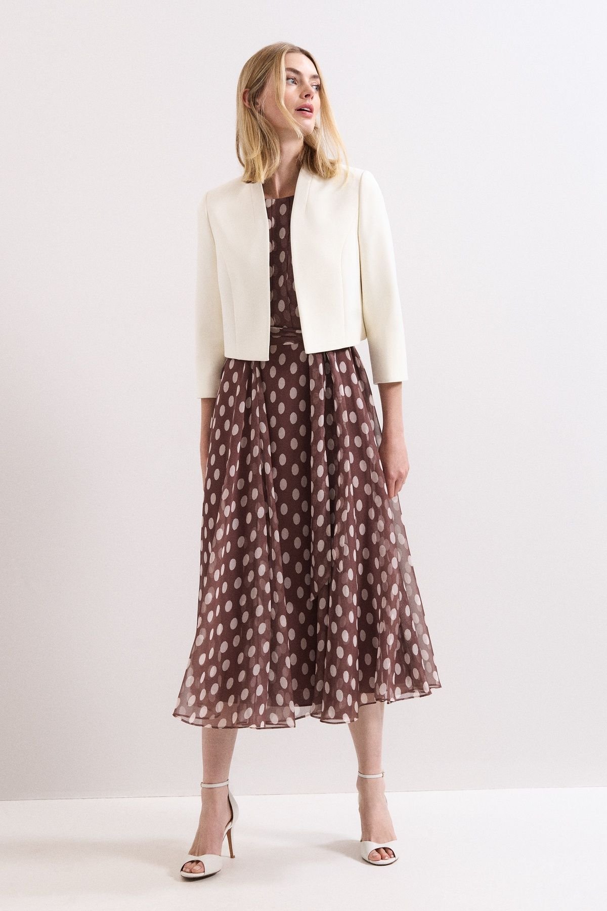 Phase Eight Phase Eight Women's Catherine Collarless Jacket in Ivory - 3