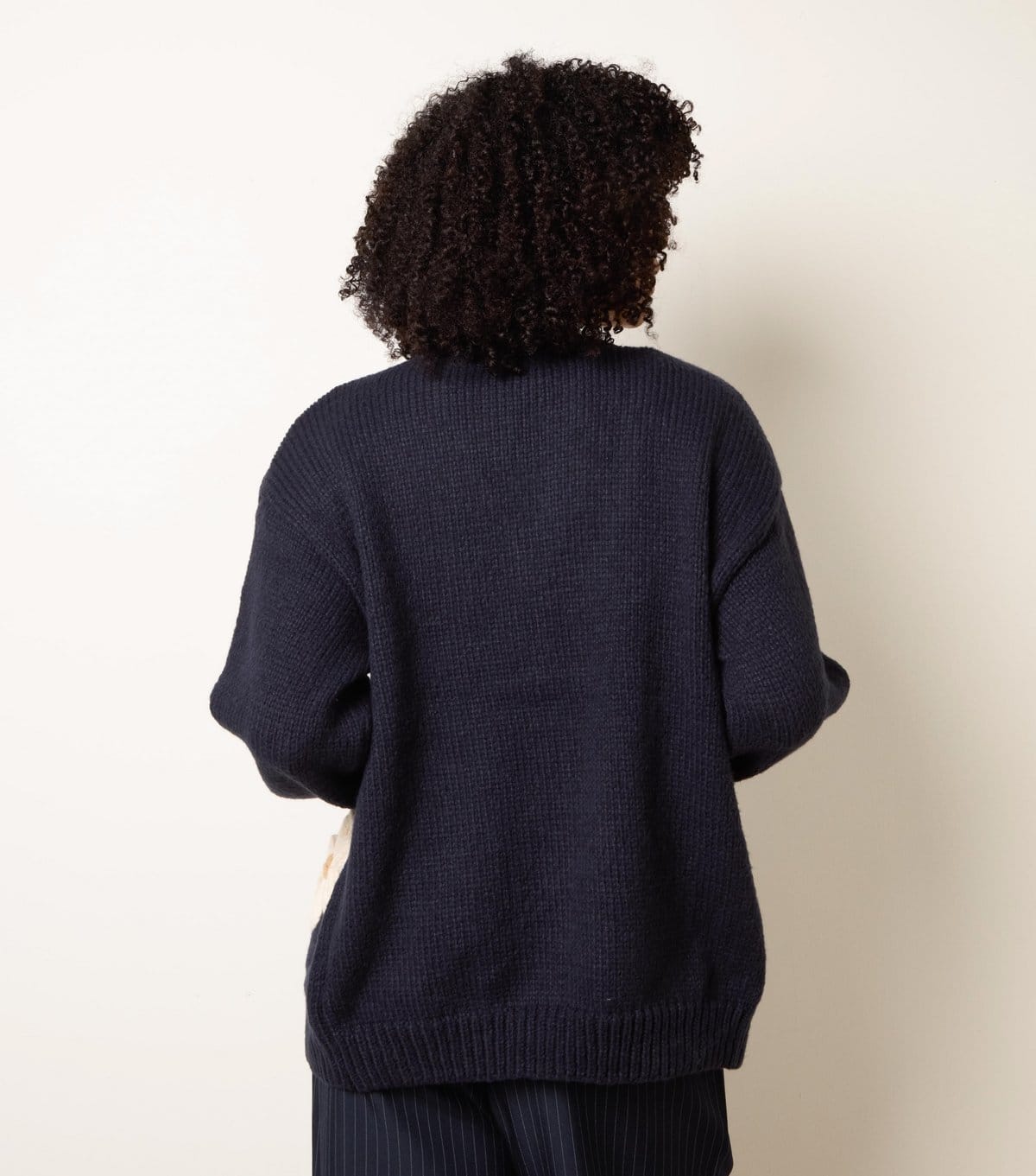 Blue Vanilla Women's Navy Daisy Knit Cardigan Blue Vanilla New Look - 4