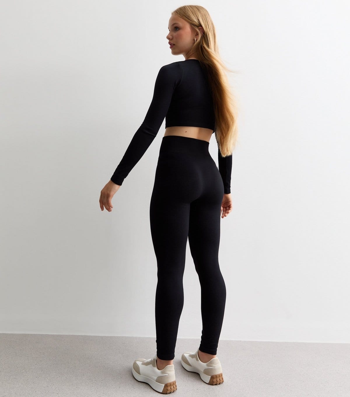 New Look Girls' Black Ribbed Leggings New Look - 4