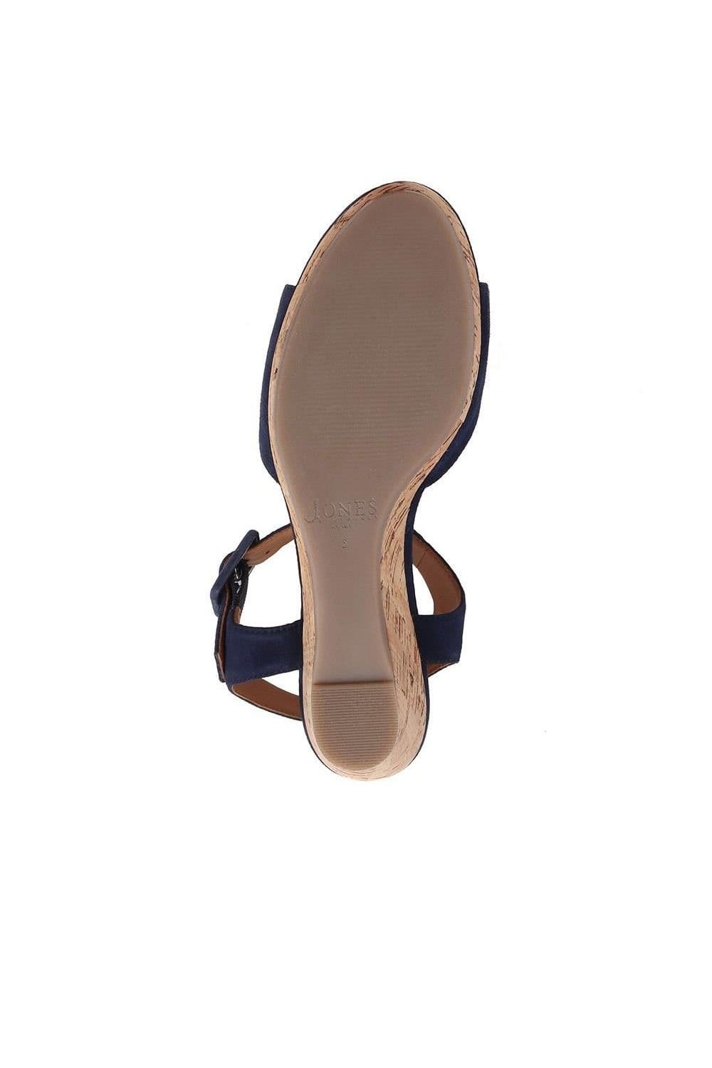 Jones Bootmaker Jones Bootmaker Women's Grazina Leather Wedges in Navy - 4
