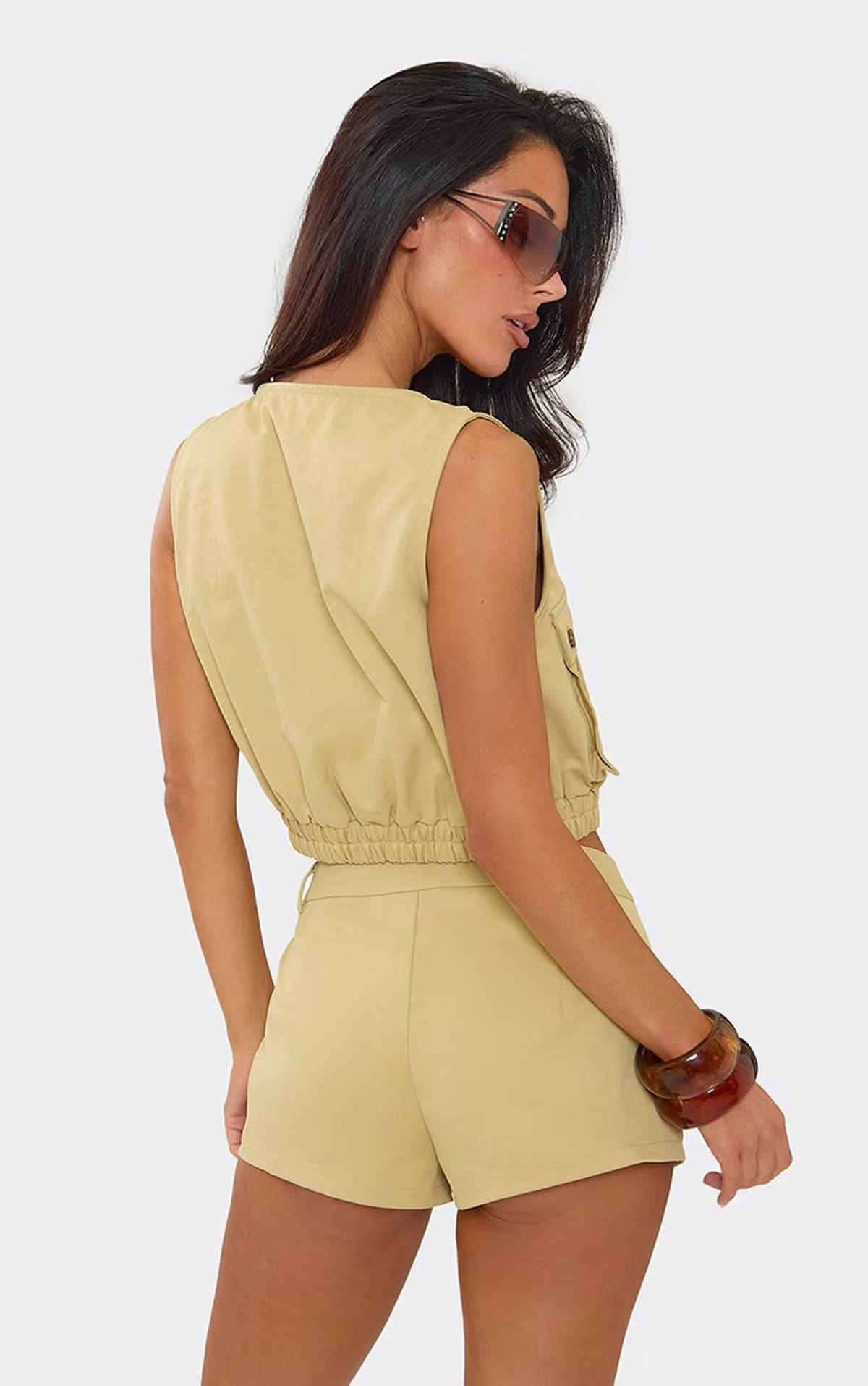 EGO Stone Cargo Mini Shorts For Women
