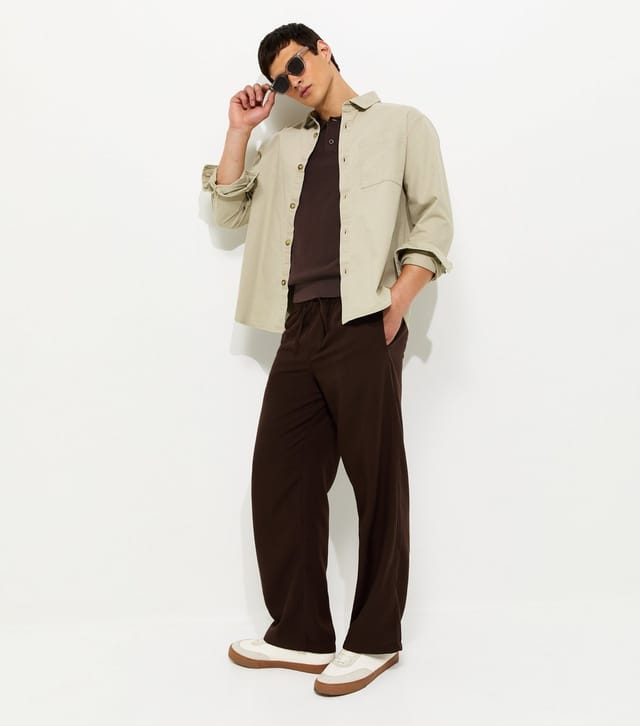 New Look Men's Dark Brown Regular Short Sleeve Polo Top New Look - 3