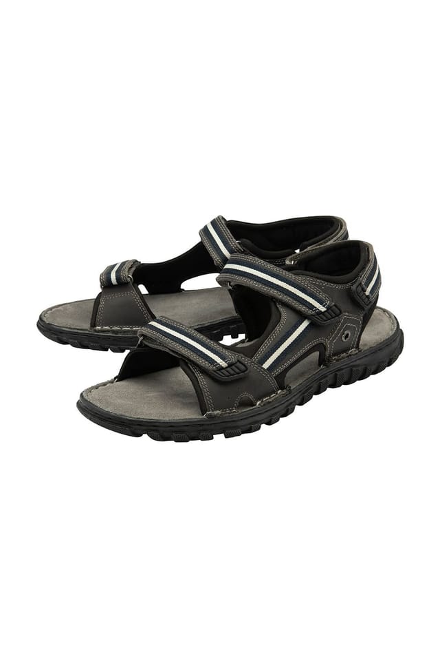 Lotus Lotus Men's 'Gus' Leather Strap Sandals in Grey - 2