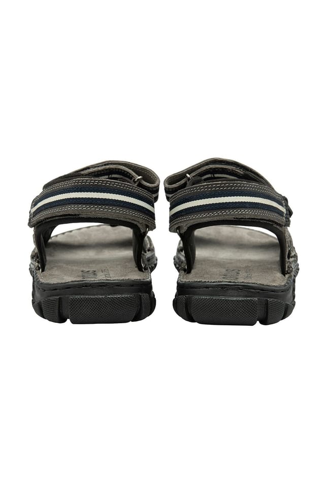Lotus Lotus Men's 'Gus' Leather Strap Sandals in Grey - 3