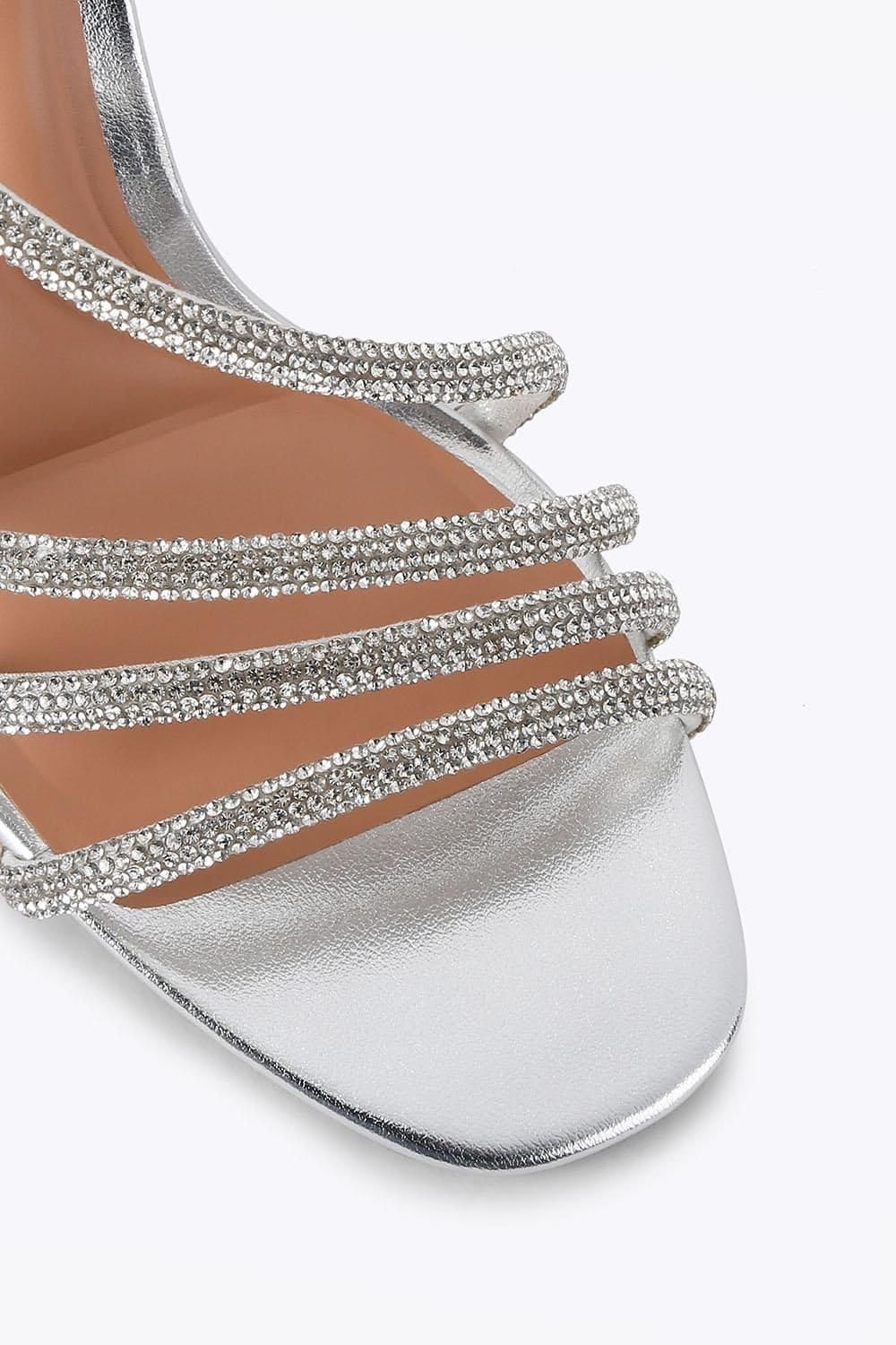 Carvela Carvela Women's 'Paparazza Jewel Heel' Fabric Heels in Silver - 4