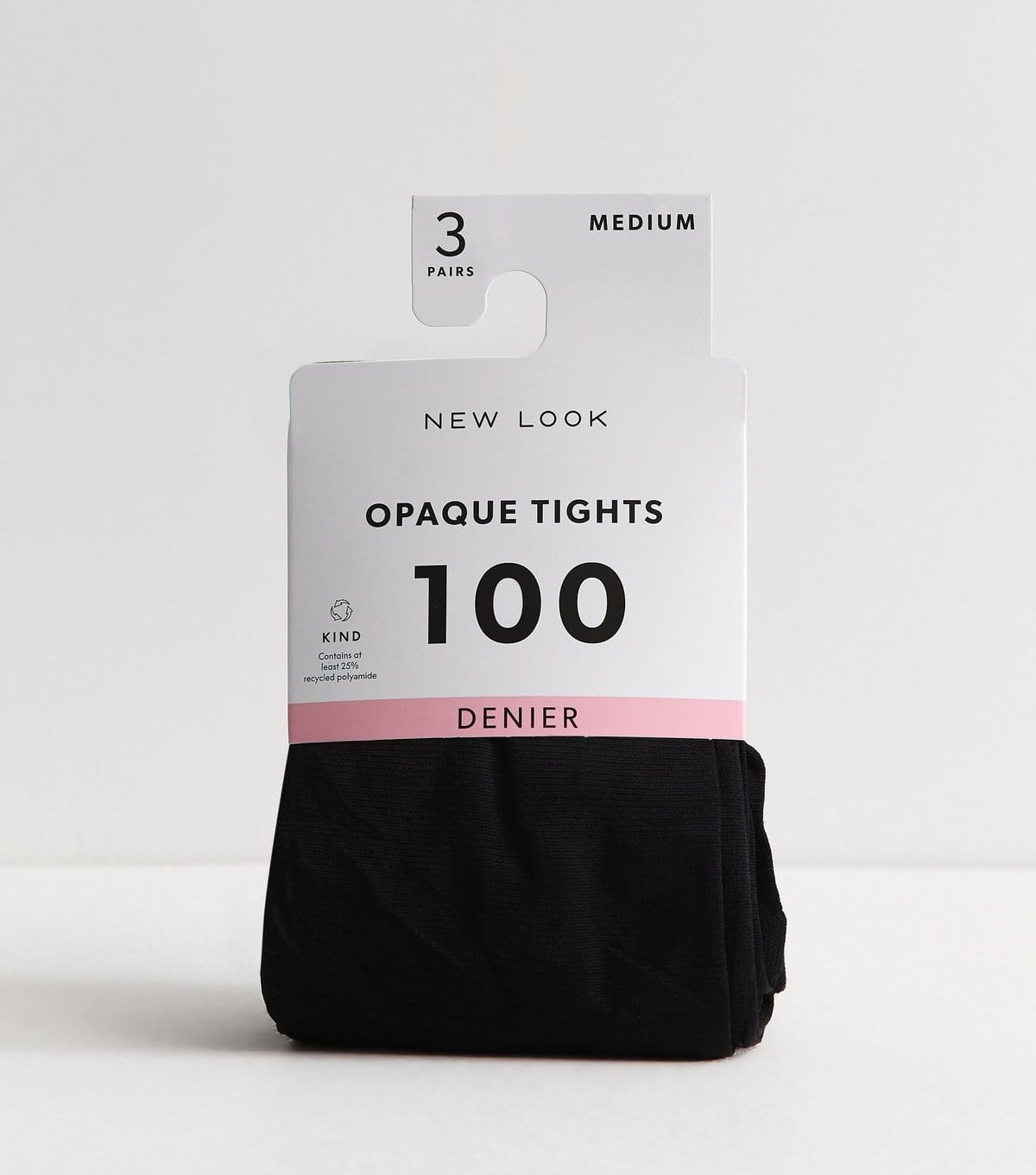 New Look 3 Pack of Black 100 Denier Opaque Tights New Look - 4