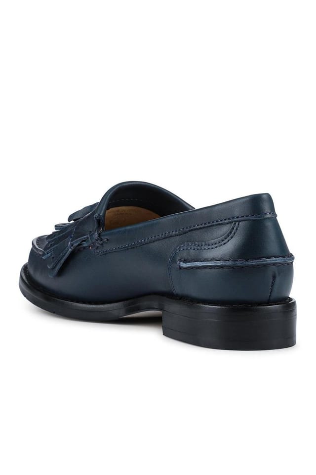 Jones Bootmaker Jones Bootmaker Women's Paolina Smart Leather Moccasins in Navy - 3