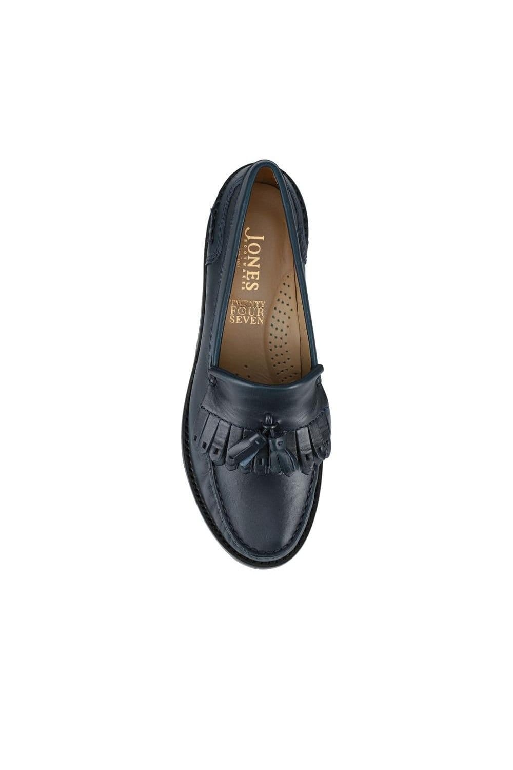 Jones Bootmaker Jones Bootmaker Women's Paolina Smart Leather Moccasins in Navy - 4