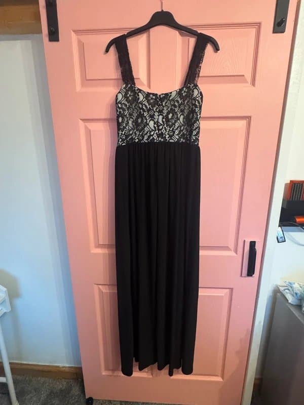 ASOS ASOS Black Lace Maxi Evening Dress