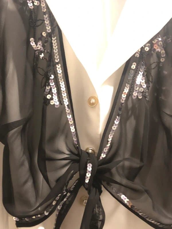 Per Una 💖 Vintage Style Sequins Beads Embroidery Per Una Vest Tied Waist, Size S-M