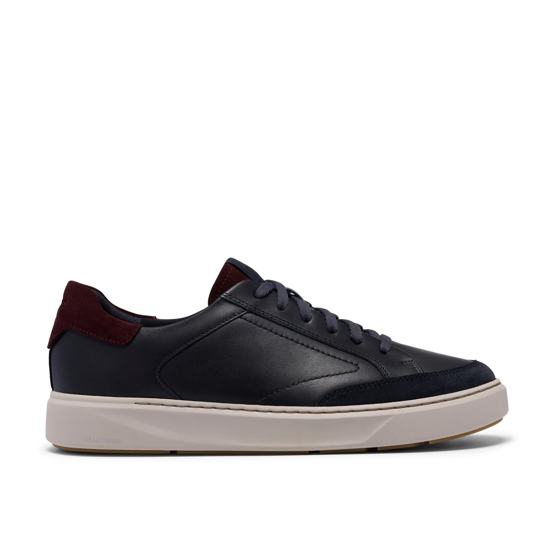 Clarks Clarks Men's Code C Tie Navy Leather Trainers, Lace Up in Blue