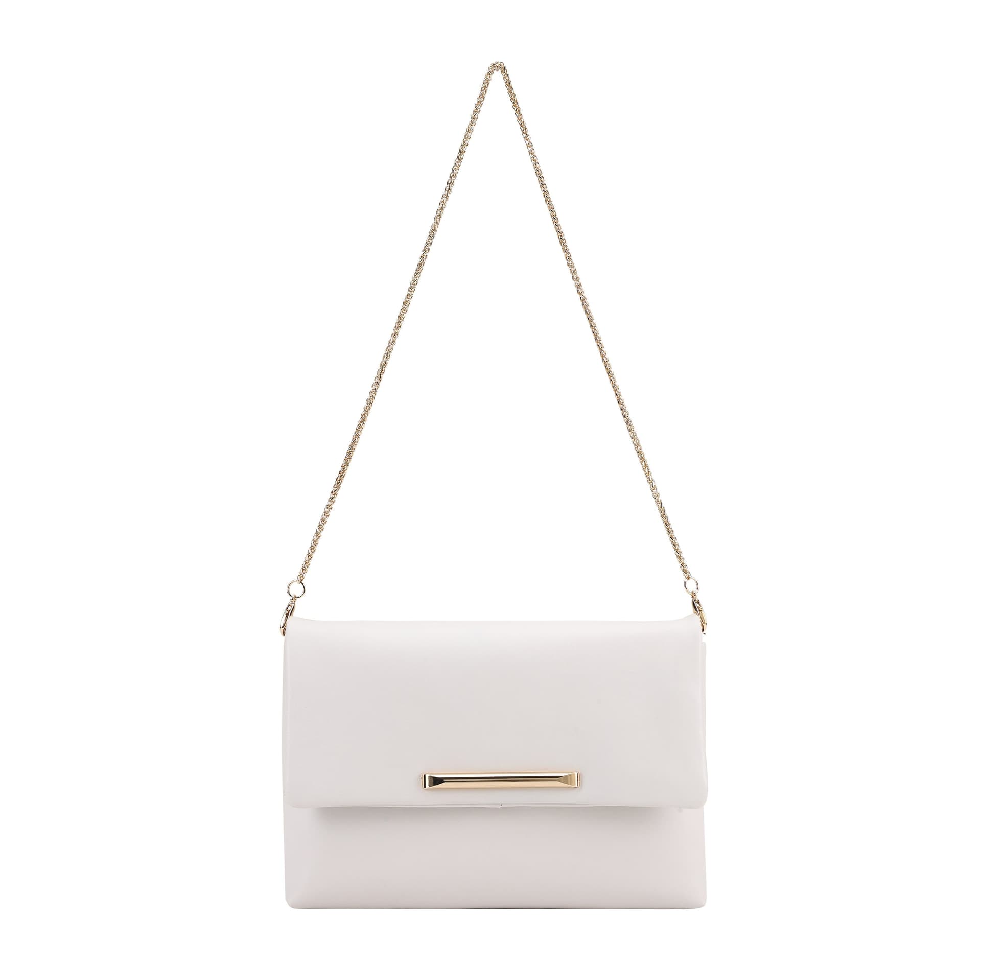 Paul Costelloe Paul Costelloe Women's Tilda Leather Clutch in Off-White