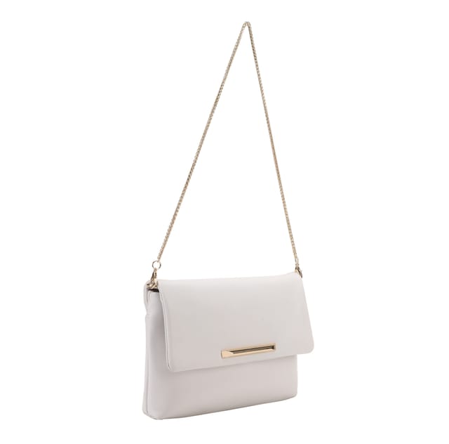 Paul Costelloe Paul Costelloe Women's Tilda Leather Clutch in Off-White - 2