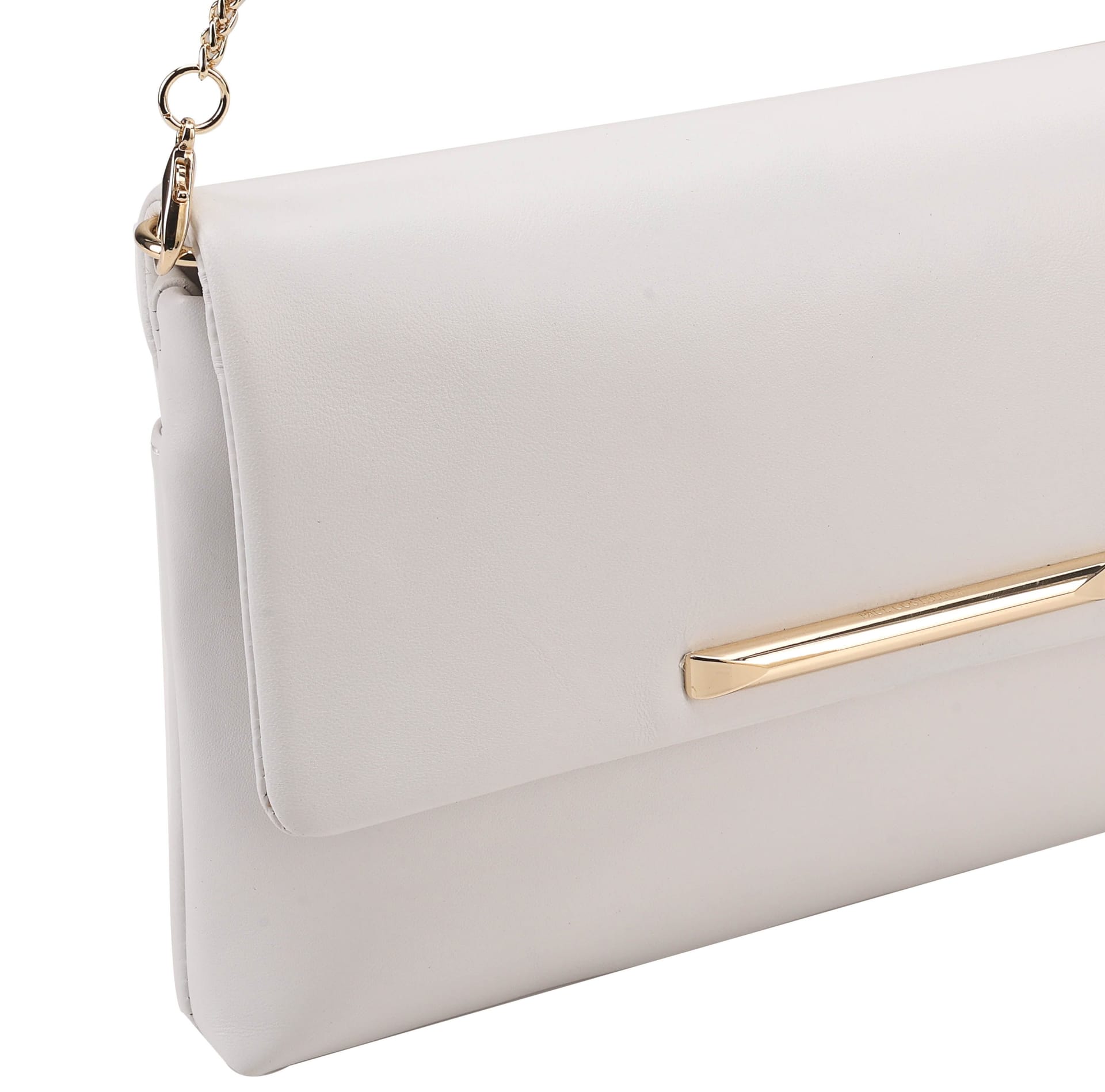 Paul Costelloe Paul Costelloe Women's Tilda Leather Clutch in Off-White - 4