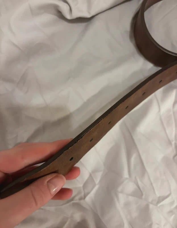 ASOS Asos design brown faux leather belt with silver oval buckle