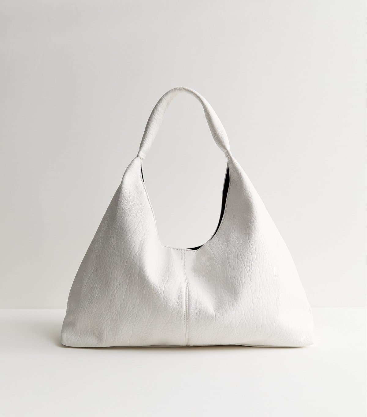 New Look New Look Cream Faux Leather Hobo Shoulder Bag